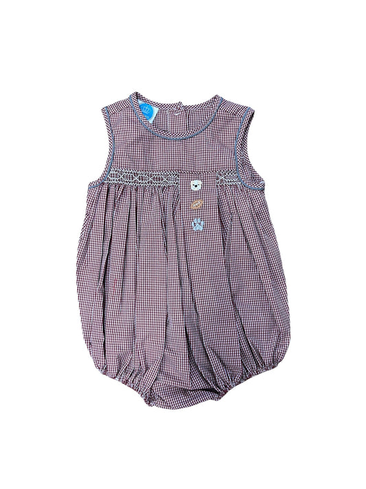 Maroon Gingham sprit trio bubble