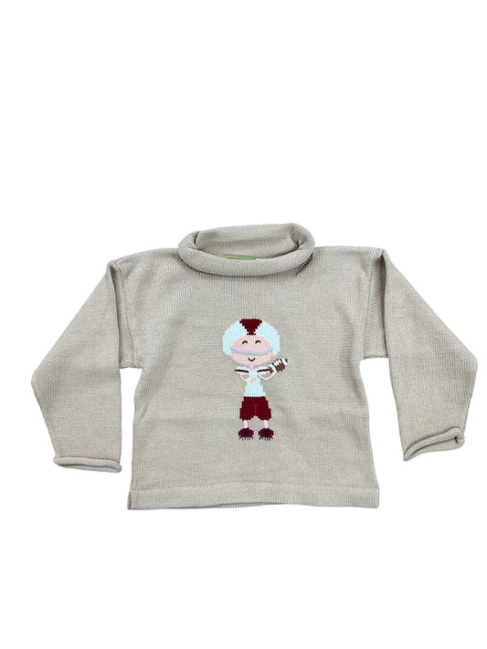 football boy with football sweater