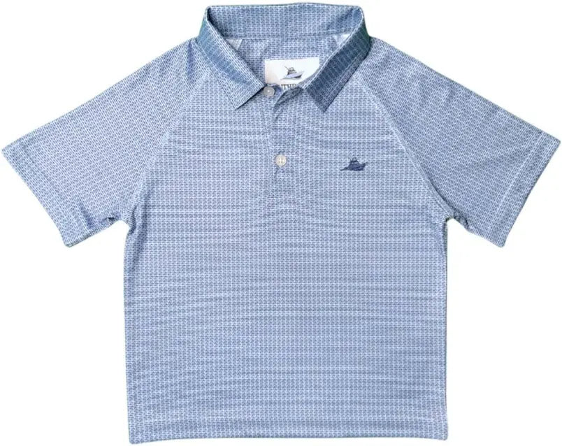 Shark print polo