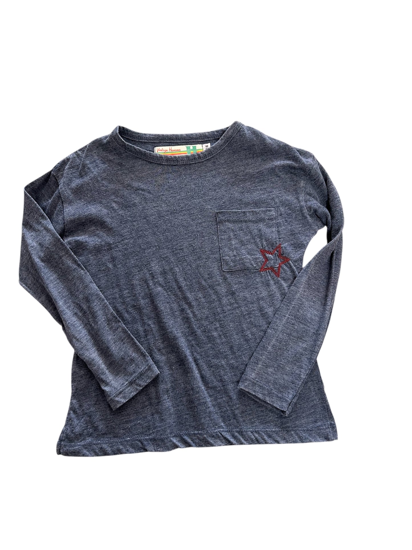 Blue LS Star emb tee