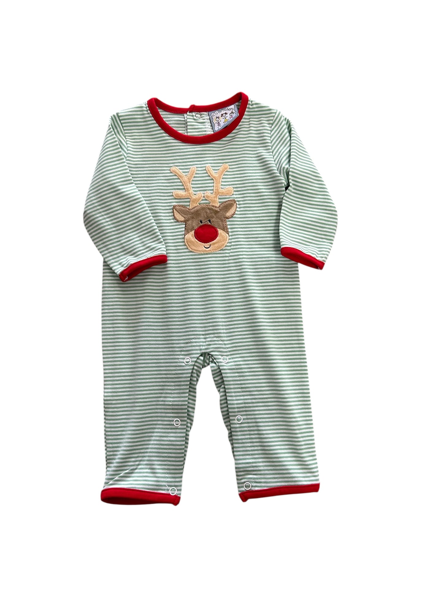 Reindeer applique romper