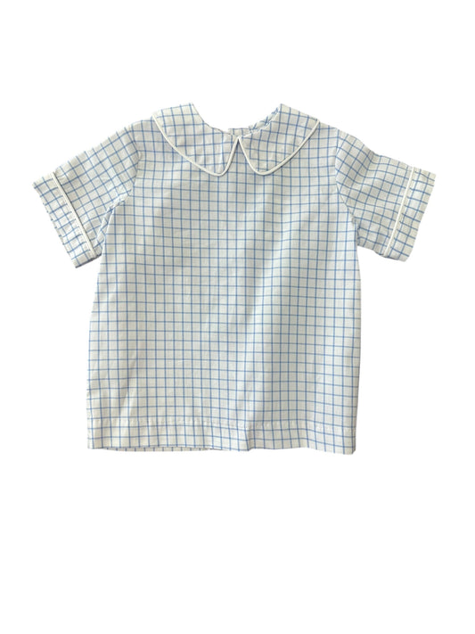 Blue check shirt
