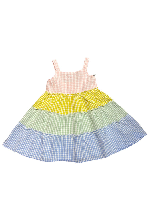 Multi gingham tiered dress