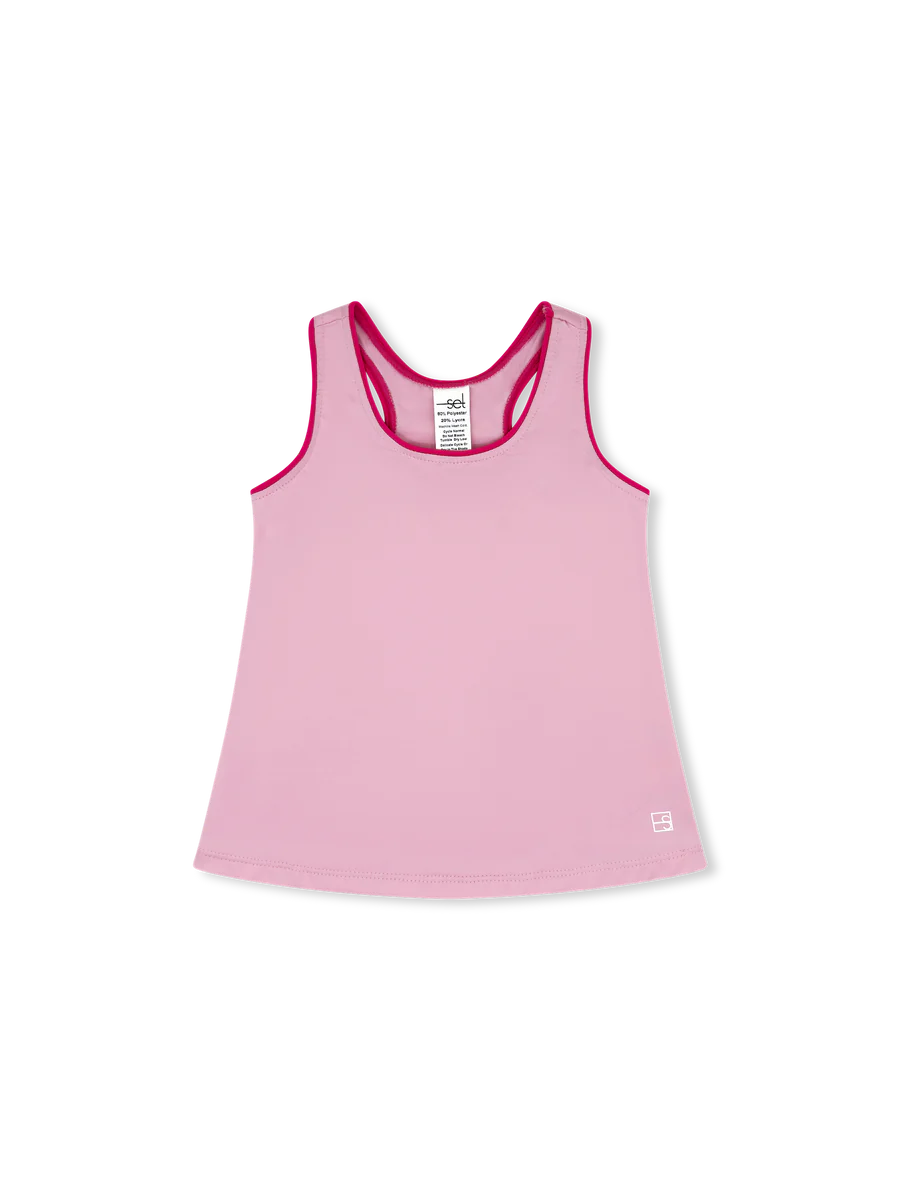 Riley tank- Cotton Candy pink, power pink