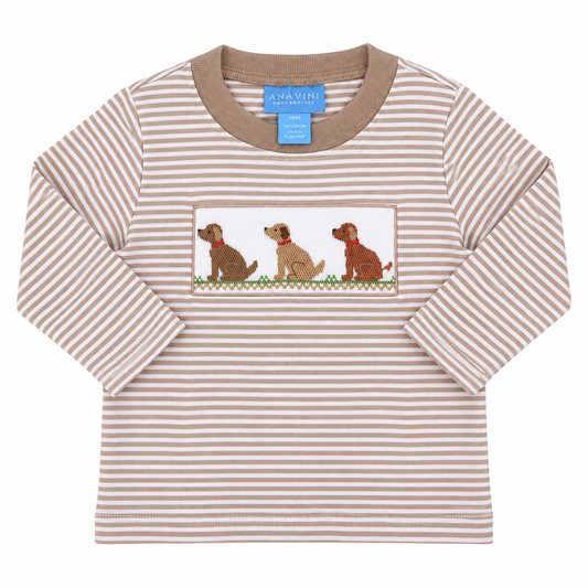 knit stripe labrador t-shirt