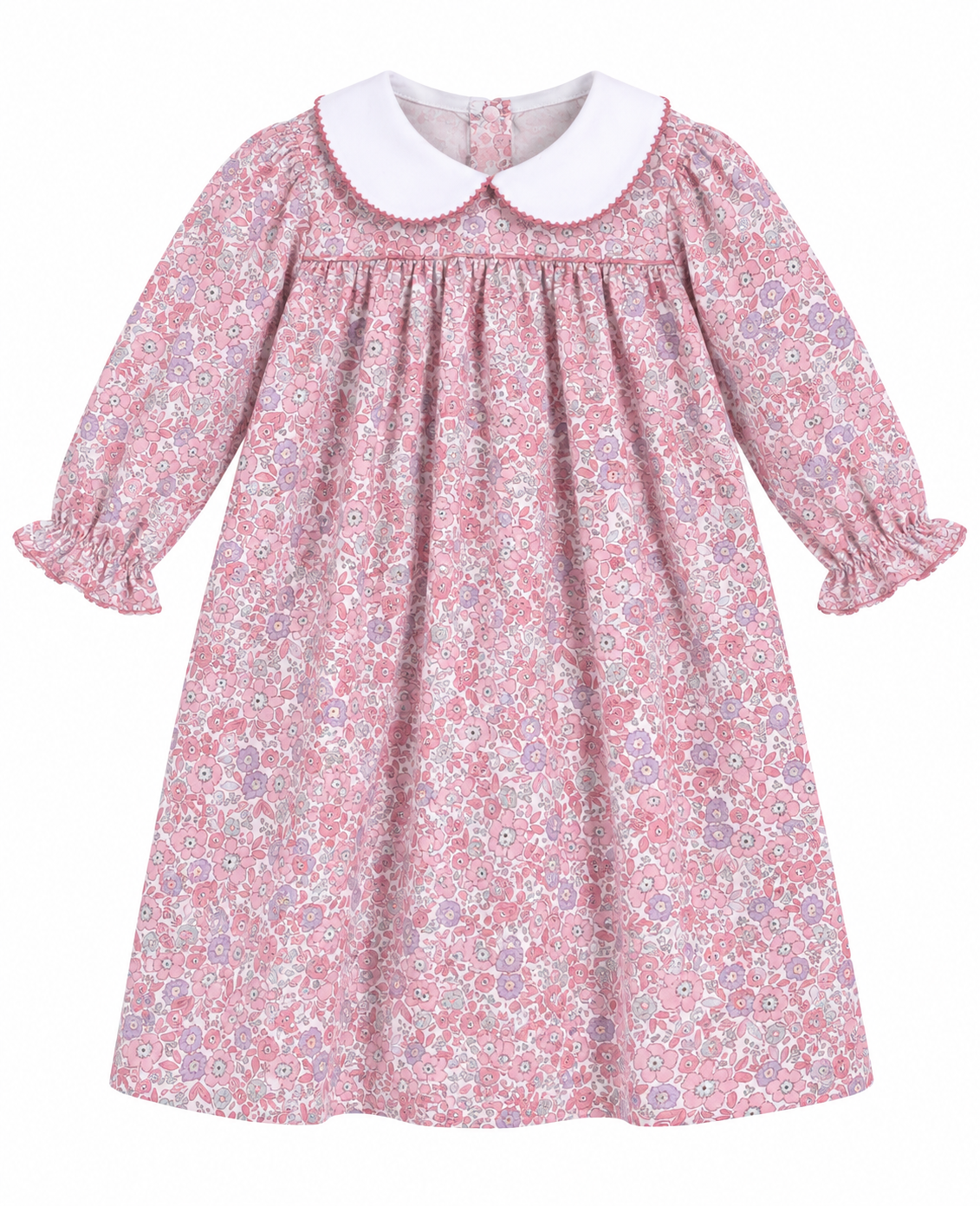 Mauve floral peter pan dress