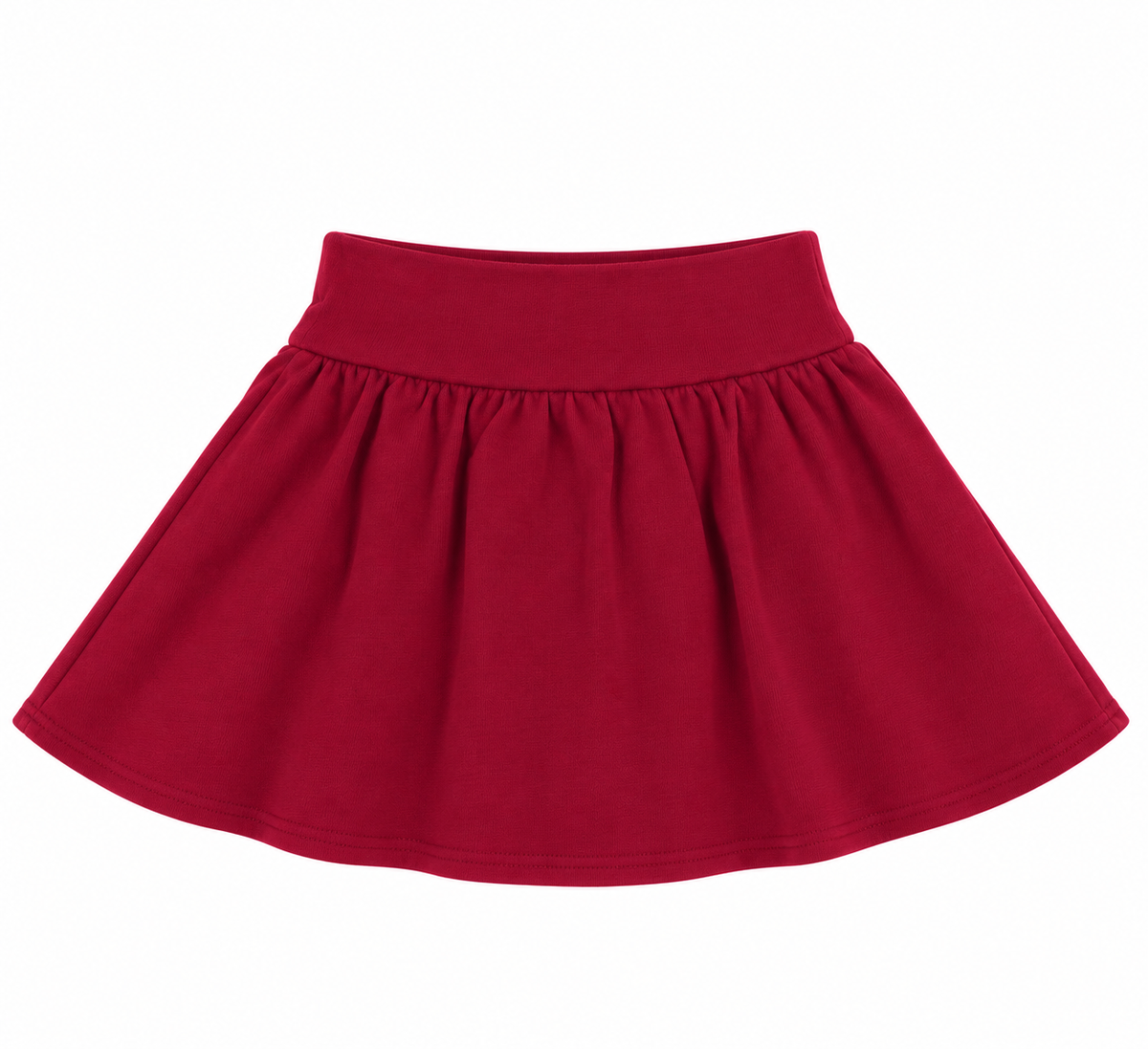 Burgandy gathered skort