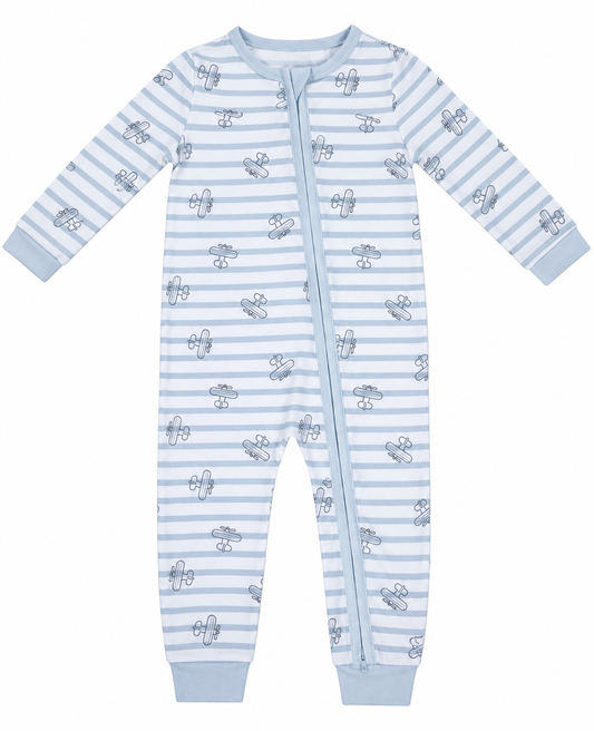 Airplane Stripe - Convertible Romper