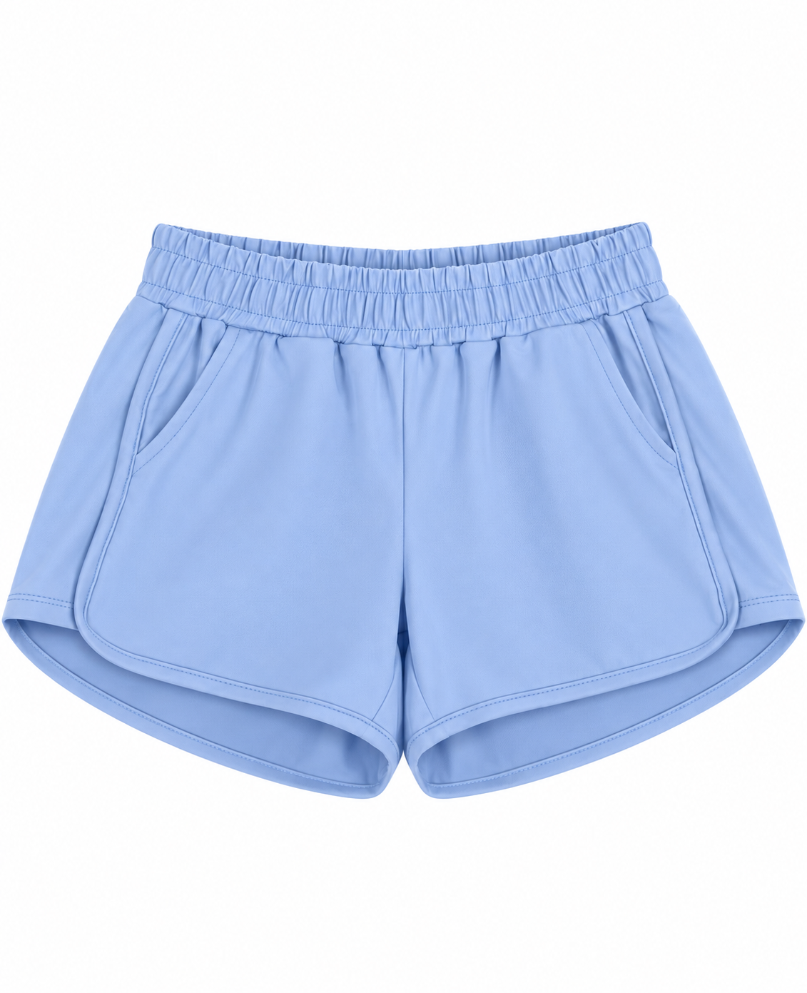 pastel blue stretchy shorts