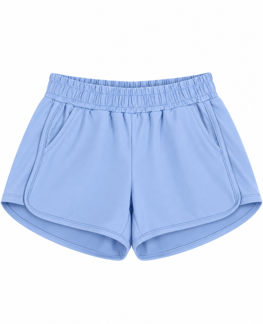 pastel blue stretchy shorts