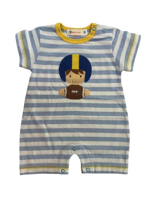 Sky blue Boy Helmet Romper