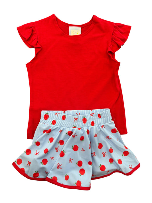 Apple print Skort