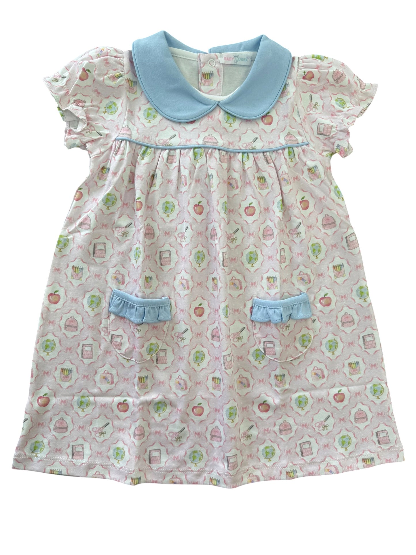 School Pima Scallop collar dress