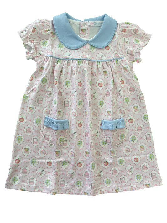 School Pima Scallop collar dress