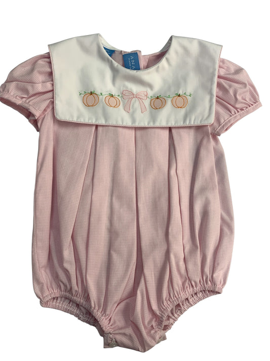 Pink Pumpkin Gingham Bubble