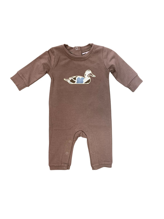 Camo Duck applique romper