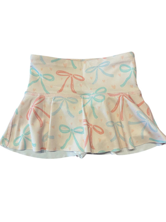 bow print skort