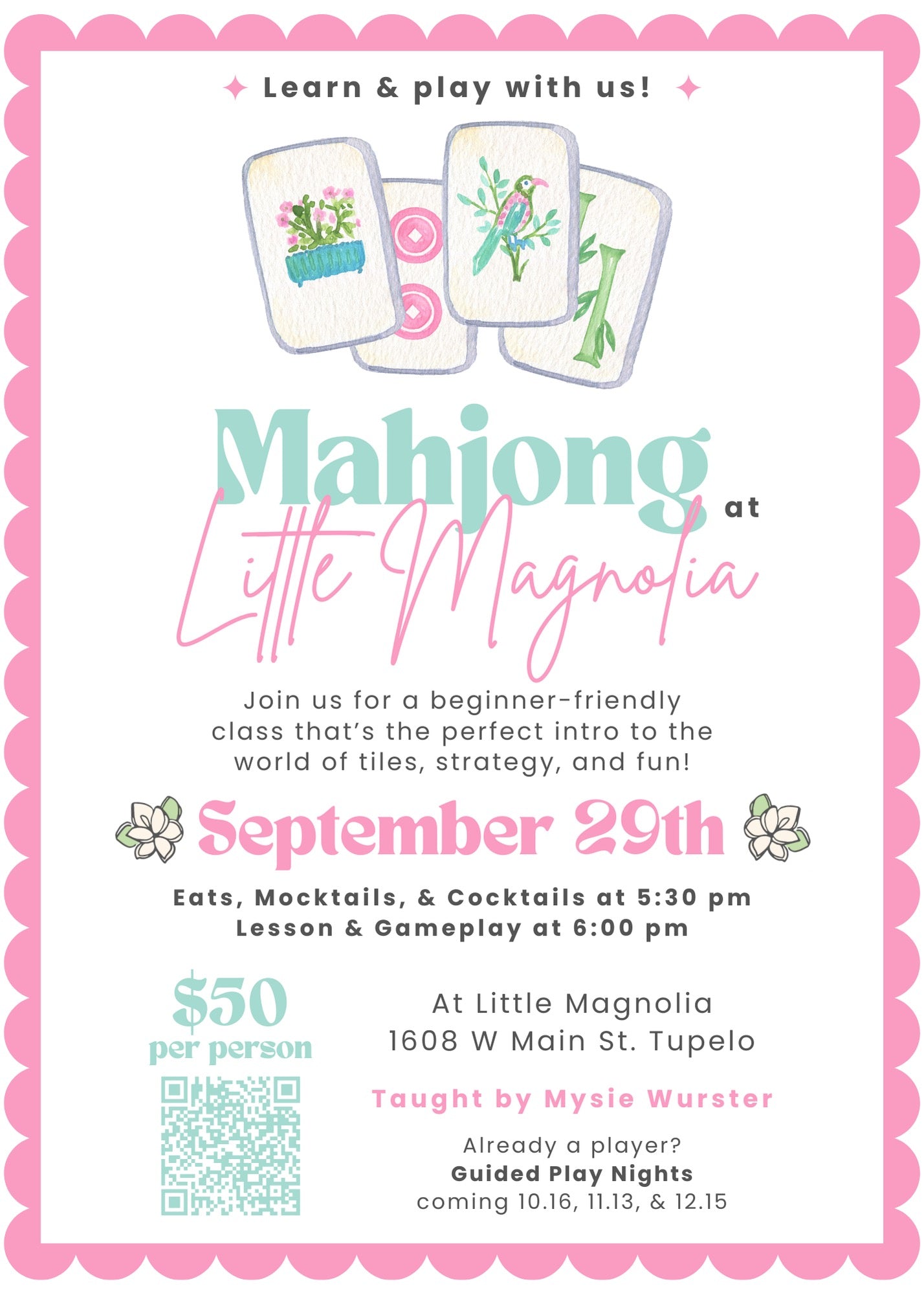 Mahjong Night September 29th