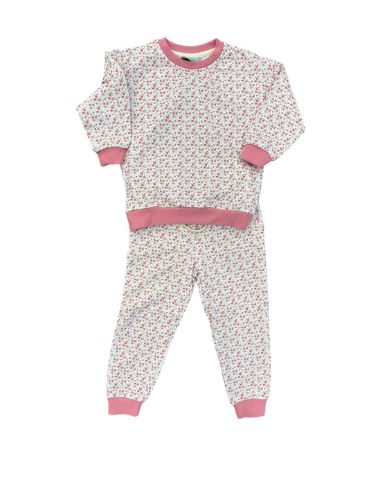 Pink floral jogger set