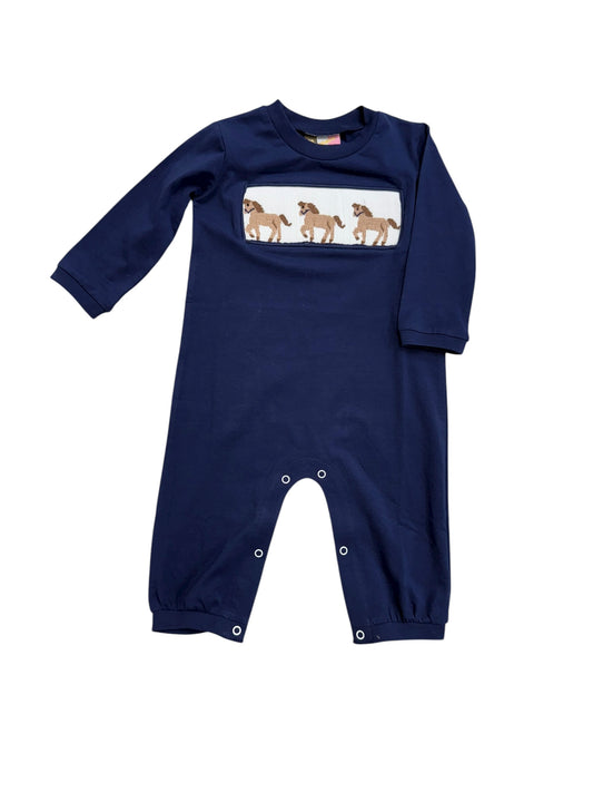 Giddy up smocked Boys romper