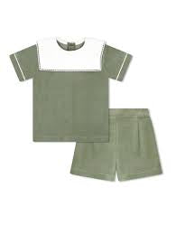 Green Velvet Short Set