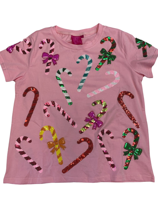 Rainbow Candy Cane Tee