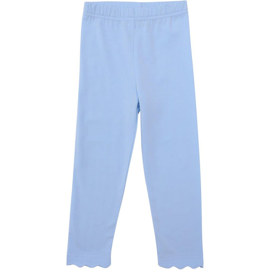 Light blue scalloped leggings