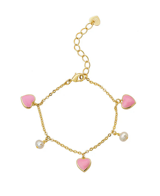 Hearts and Pearls bracelet
