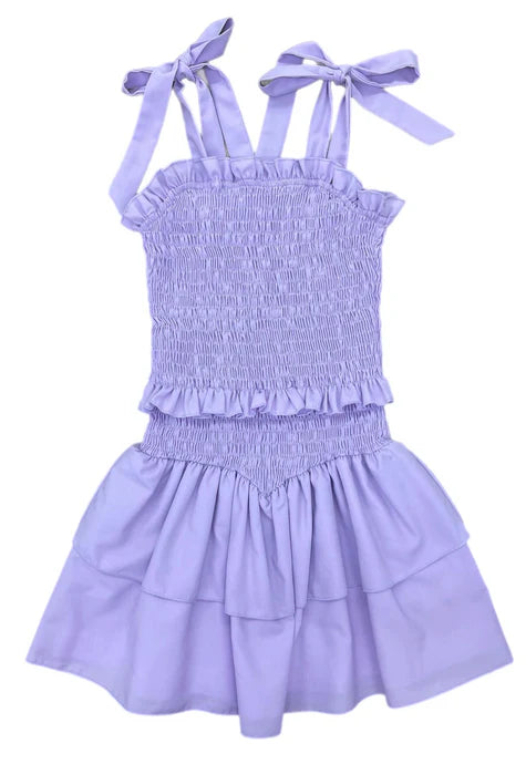 Purple Smocked Dress