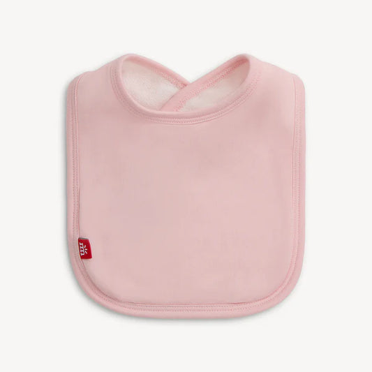 Pink dogwood model reversible bib