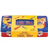 Tin tool box with tools