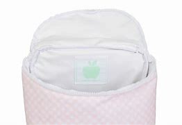 Pink gingham bottle bag