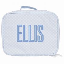 blue gingham lunchbox
