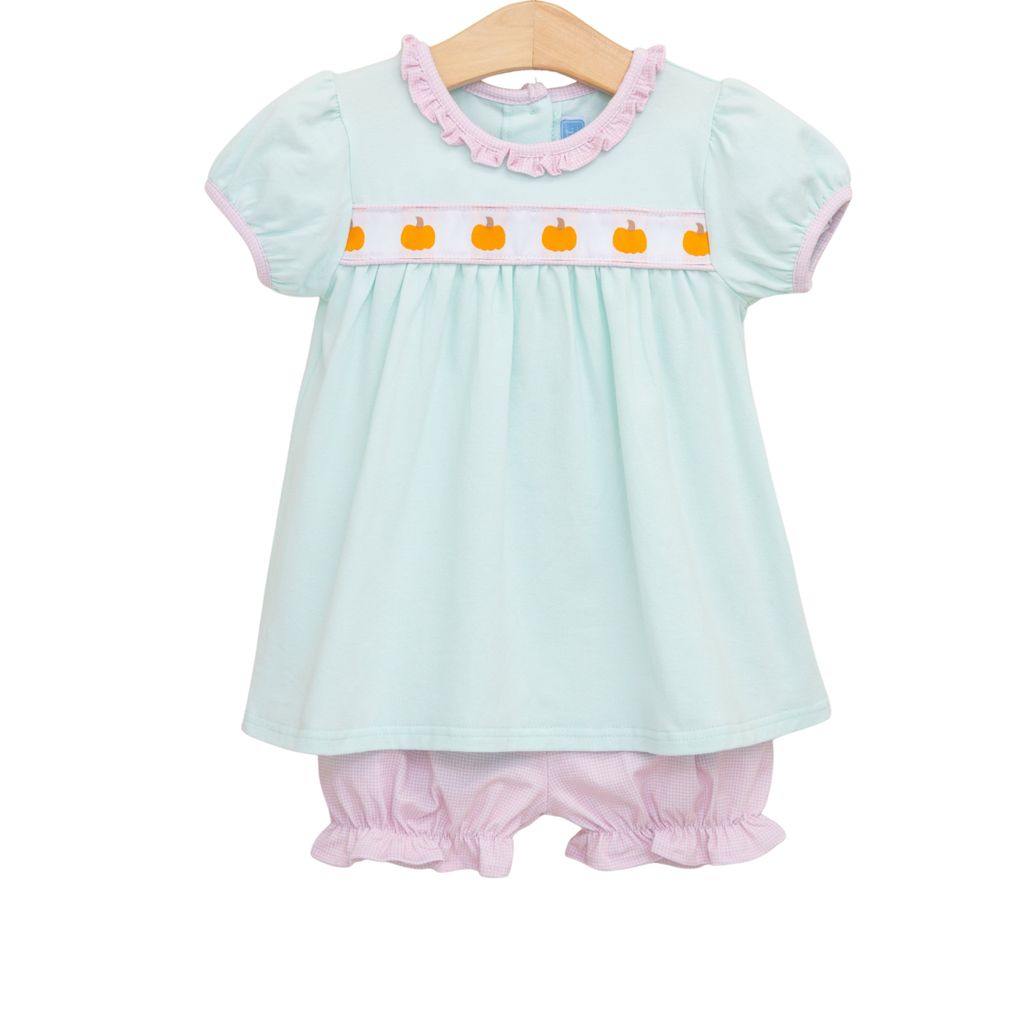 Pumpkin ribbon bloomer set
