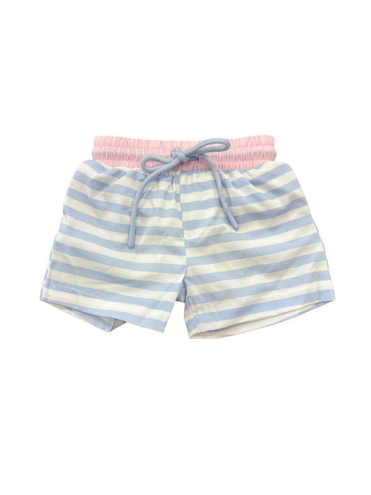 Blue/pink swim shorts