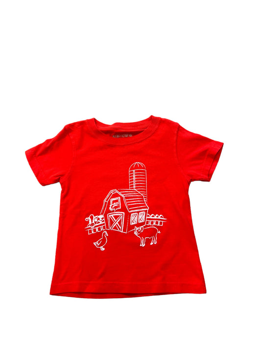 Red barn tee