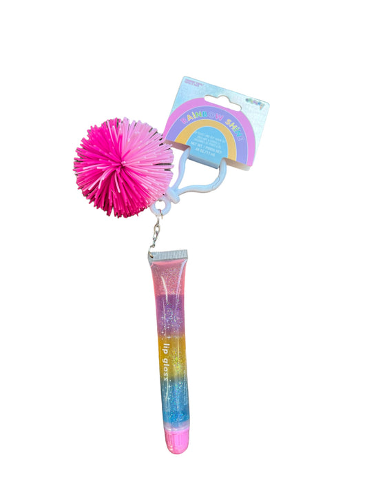 Rianbow lipgloss keychain