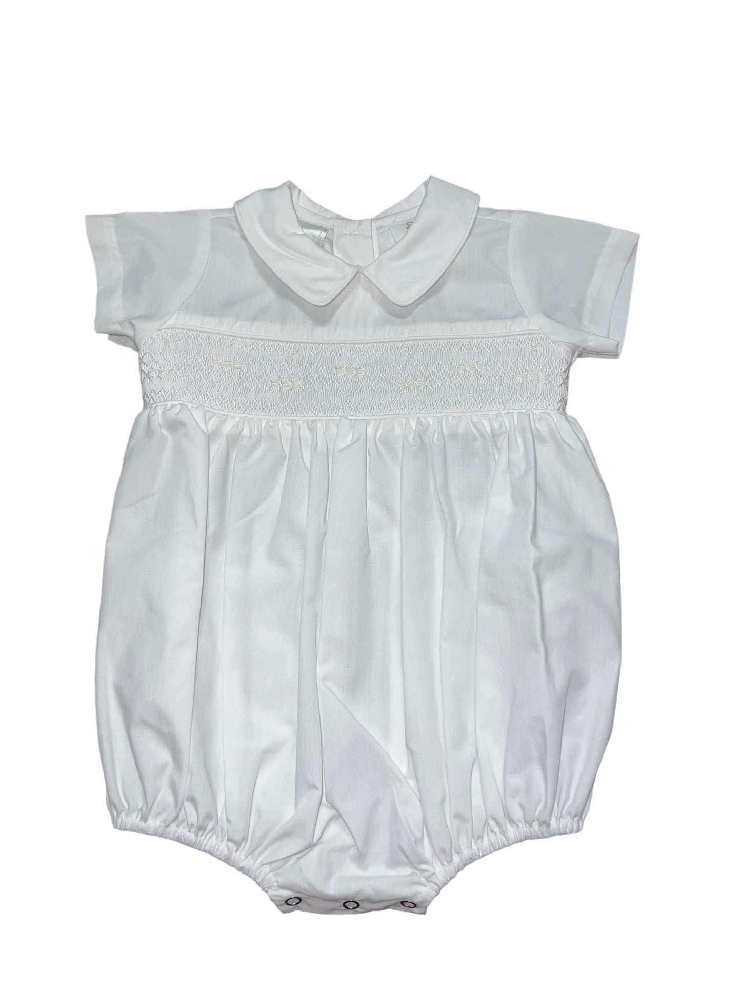 White smocked bubble
