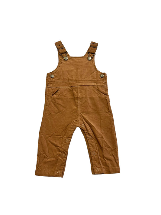 Brown ribbed overalls