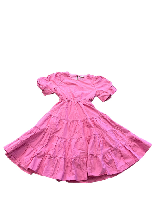 Pink puff tiered dress