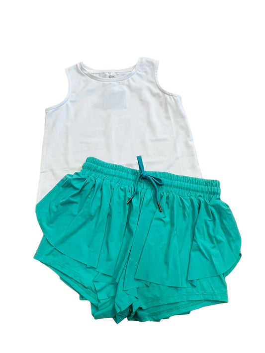 Teal butterfly shorts