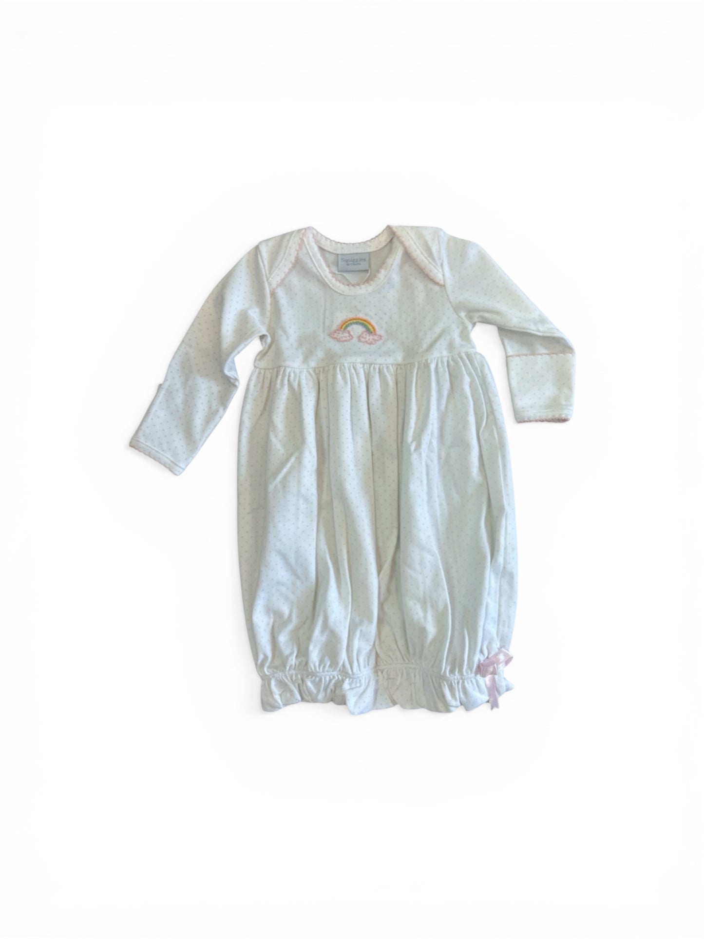 Pink dot rainbow gown