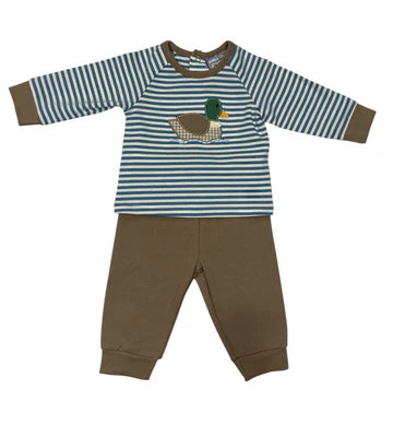 Duck applique jogger set
