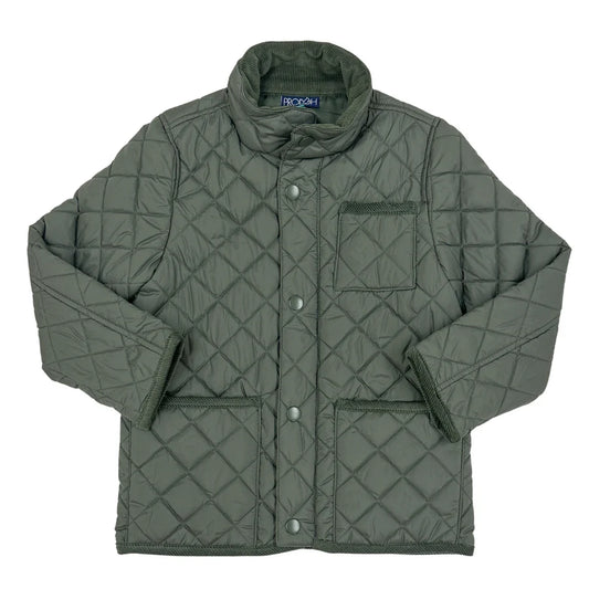 Quilted moss barn jacket