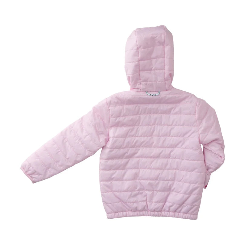 Pink Hooded Puffer Jacket