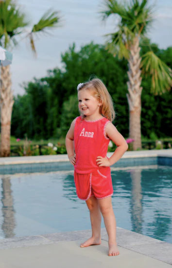 Clara Terry Skort Set-Hot Pink