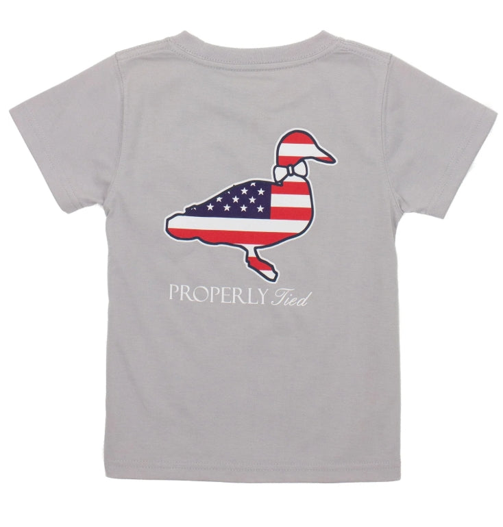 Americana Logo ice grey tee