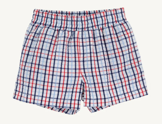 Pierce Mill Plaid seersucker short