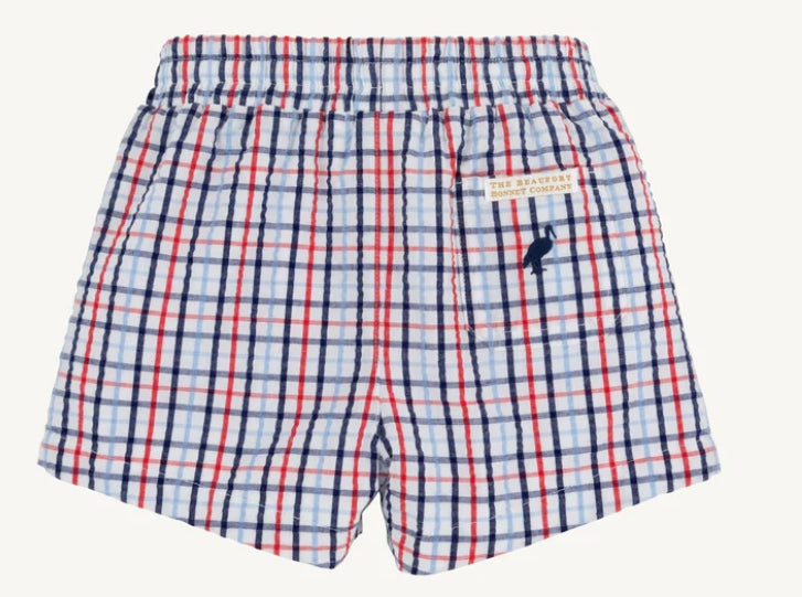 Pierce Mill Plaid seersucker short