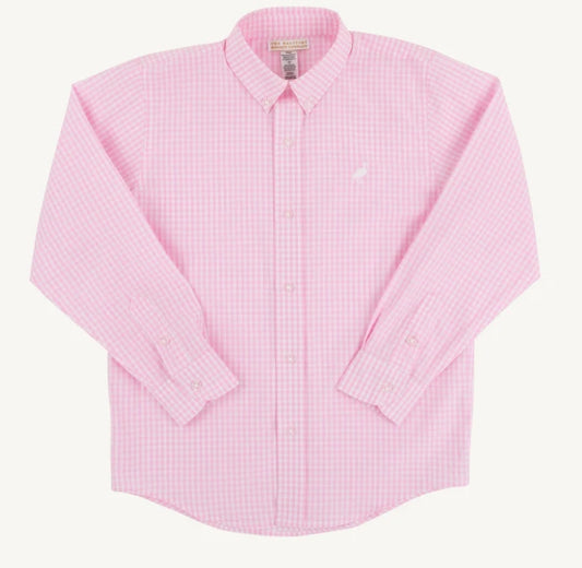 Deans list pink seersucker
